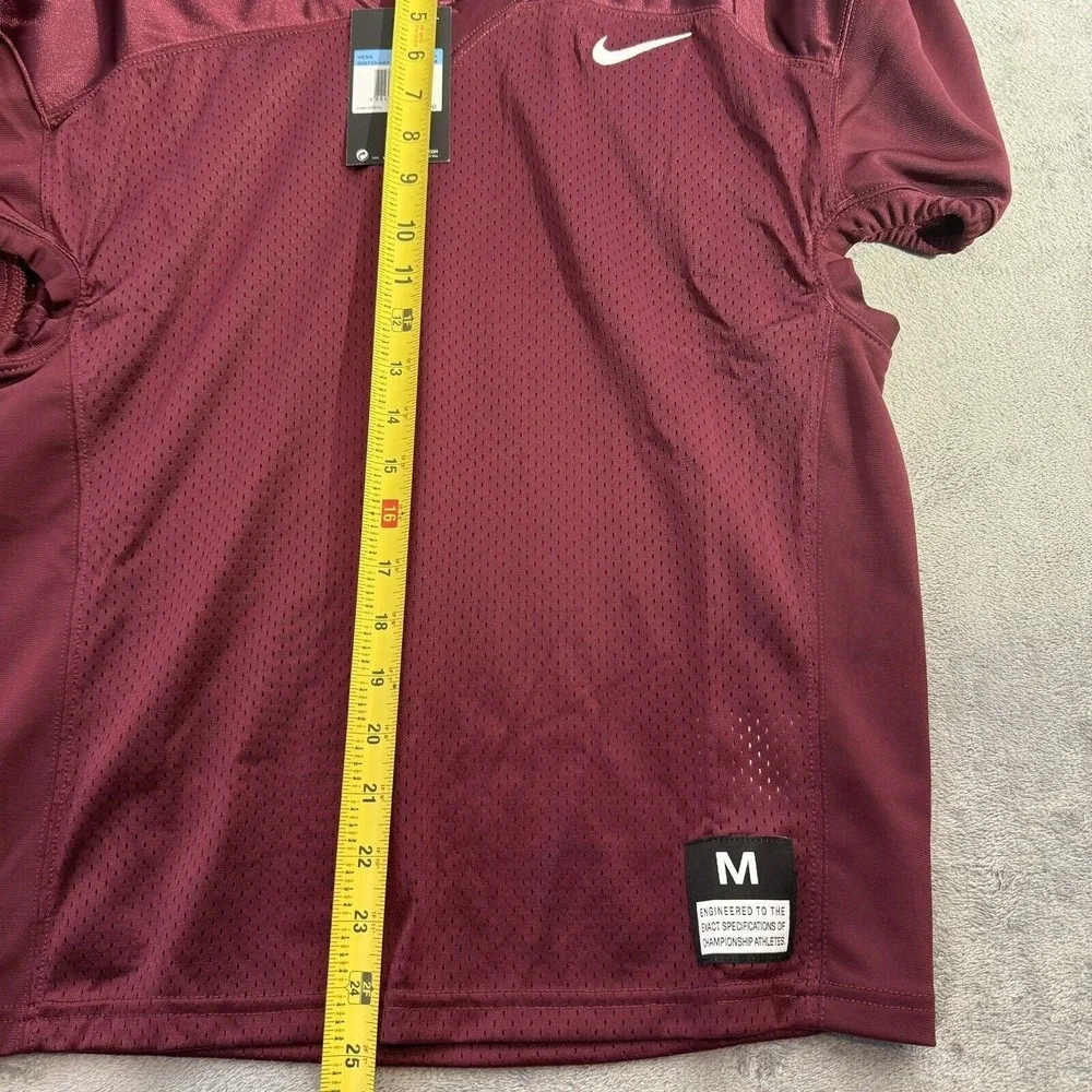 Nike Football Practice Jersey Vapor Mesh Burgundy Medium‎ Swoosh Athletic Shirt